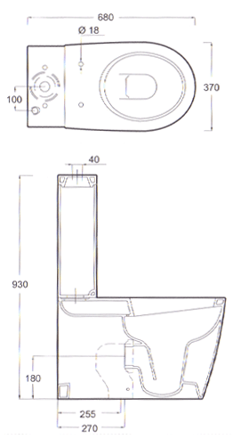 Ceramica Esedra Bull Toiletten