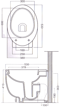 Ceramica Esedra Fly Toiletten
