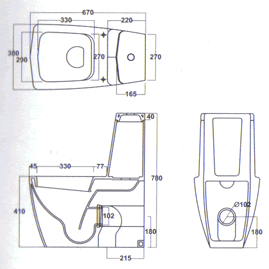 Althea Ceramica Oceano Toiletten