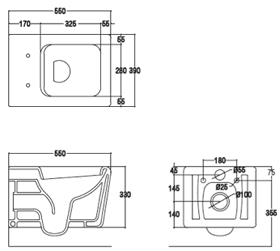 Althea Ceramica Outline Toiletten