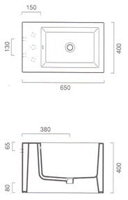 Catalano lavabo 65 Wastafels
