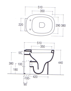 Vitruvit Cubic Toiletten